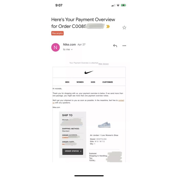 Nike Air Jordan 1 Low Football Grey White Aluminum UNC W9 - Picture 12 of 14